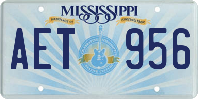 MS license plate AET956