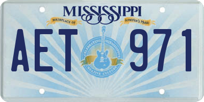 MS license plate AET971