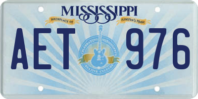MS license plate AET976
