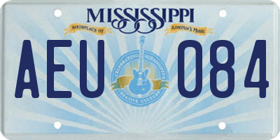 MS license plate AEU084