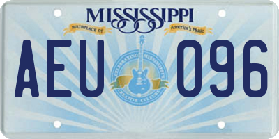 MS license plate AEU096