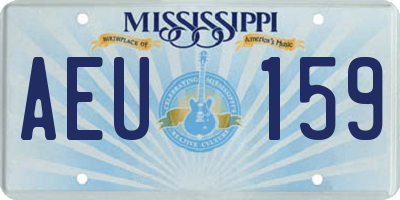 MS license plate AEU159