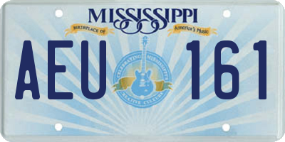 MS license plate AEU161