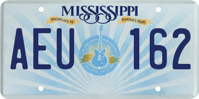 MS license plate AEU162