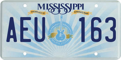 MS license plate AEU163