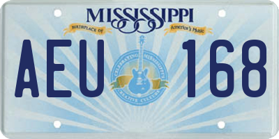 MS license plate AEU168