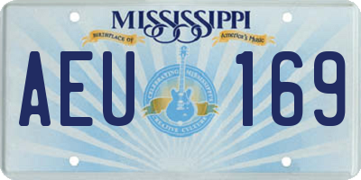 MS license plate AEU169