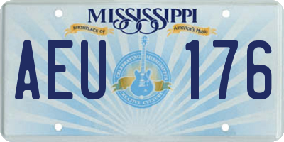 MS license plate AEU176