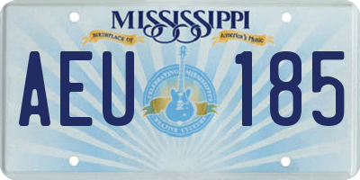 MS license plate AEU185