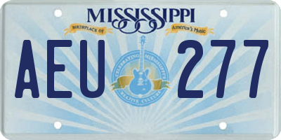 MS license plate AEU277
