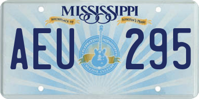 MS license plate AEU295