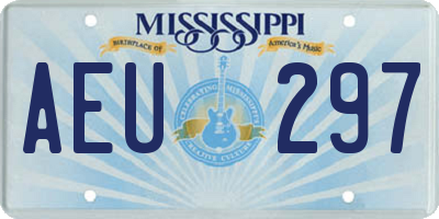 MS license plate AEU297
