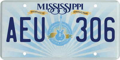 MS license plate AEU306