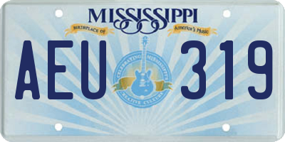 MS license plate AEU319