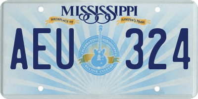 MS license plate AEU324
