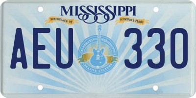 MS license plate AEU330