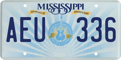 MS license plate AEU336
