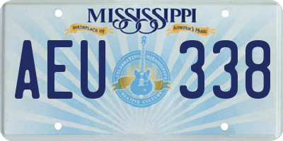 MS license plate AEU338