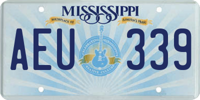MS license plate AEU339