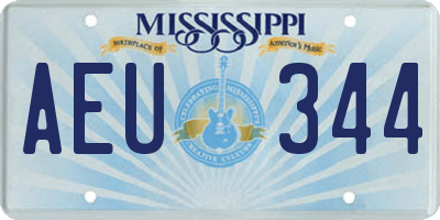 MS license plate AEU344