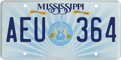 MS license plate AEU364