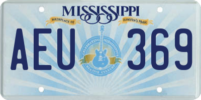 MS license plate AEU369