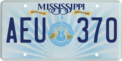 MS license plate AEU370