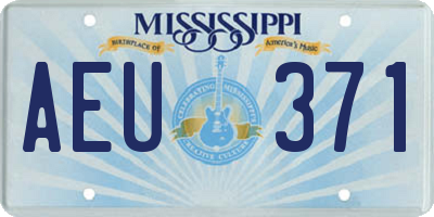 MS license plate AEU371
