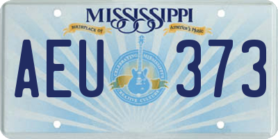 MS license plate AEU373