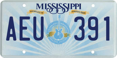 MS license plate AEU391