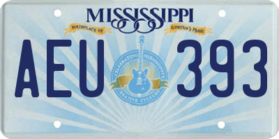 MS license plate AEU393