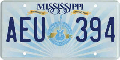 MS license plate AEU394