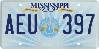 MS license plate AEU397