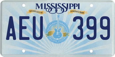 MS license plate AEU399
