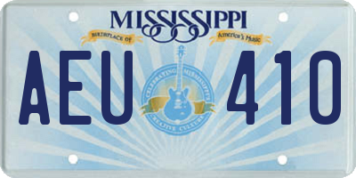 MS license plate AEU410