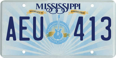MS license plate AEU413