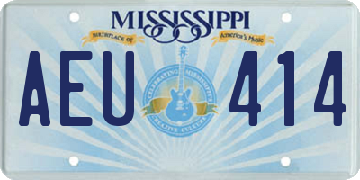 MS license plate AEU414