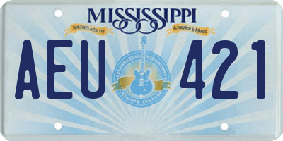 MS license plate AEU421