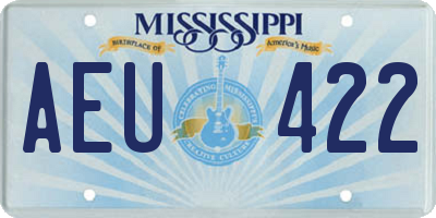 MS license plate AEU422
