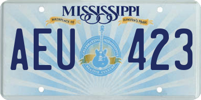 MS license plate AEU423