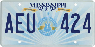 MS license plate AEU424