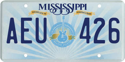 MS license plate AEU426