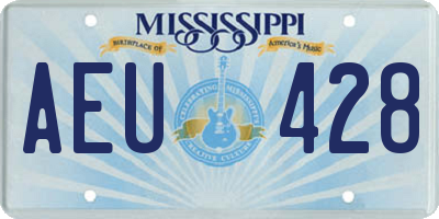 MS license plate AEU428