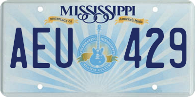MS license plate AEU429
