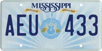 MS license plate AEU433