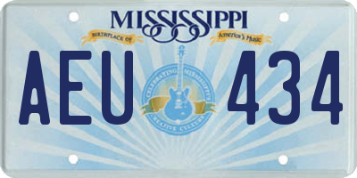 MS license plate AEU434