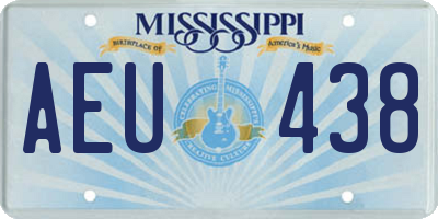 MS license plate AEU438