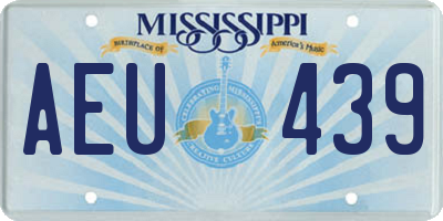 MS license plate AEU439