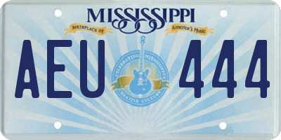 MS license plate AEU444