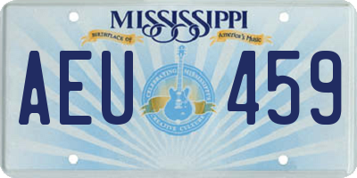 MS license plate AEU459